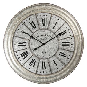 Kovové nástěnné hodiny s římskými číslicemi Printania Hotel Paris – Ø 70*5 cm / 1*AA