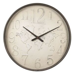 Kovové nástěnné hodiny se světadíly - Ø 71*6.5 cm
