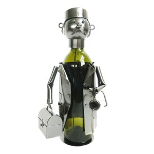 Kovový držák na láhev vína v designu doktora Chevalier - 17*13*20 cm Clayre & Eef