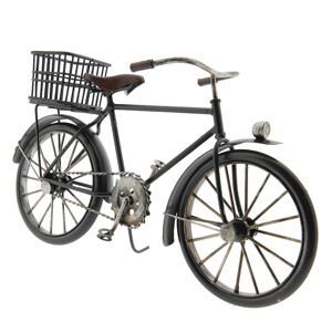 Kovový model retro černého bicyklu - 31*10*16 cm