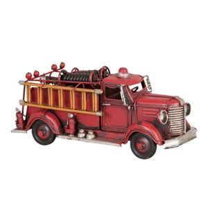 Kovový model retro hasičského vozu - 23*8*10 cm