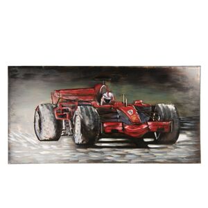 Kovový nástěnný obraz Formule Ferrari - 120*5*60 cm