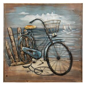 Kovový obraz Bicykl - 60*60*5 cm