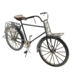 Kovový retro model bicyklu s nosiči - 29*17*11 cm