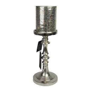 Kovový stříbrný svícen Candle - Ø 13*40cm Colmore by Diga