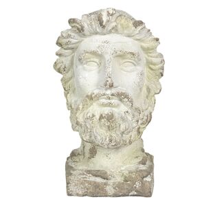 Krémová kameninové busta muže antik Hervé - 31*25*43 cm