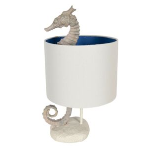 Krémová stolní lampa s mořským koníkem Hippocampe – Ø 23*44 cm E27 /max 1*60W