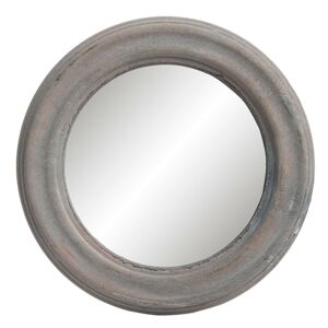 Kulaté zrcadlo v dřevěném rámu - Ø 22*2 cm Clayre & Eef