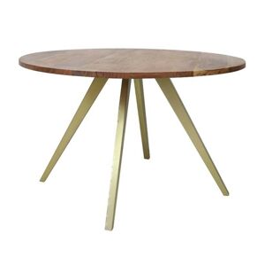Kulatý jídelní stůl s dřevěnou deskou z akáciového dřeva Mimoso - Ø 120*75 cm Light & Living