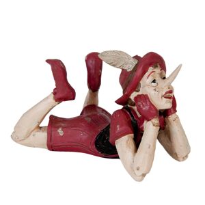 Ležící Pinocchio v červeném obleku - 18*12*11 cm