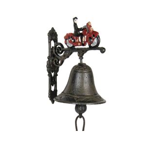 Litinový zvonek s motorkou - 13*10*16 cm