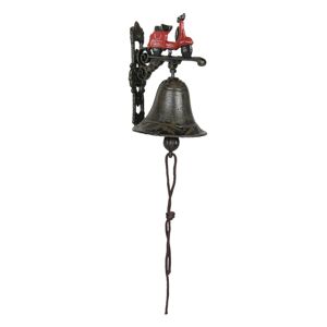 Litinový zvonek s motorkou Scooter - 13*10*16 cm