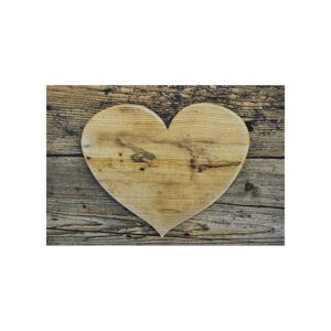 Malá rohožka dřevěné srdce - 40*30*1cm