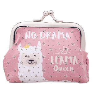 Malá růžová peněženka Lama no drama - 10*7 cm