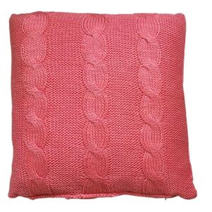 Malinovo růžový pletený polštář Lodge Raspberry - 60*60cm Colmore by Diga