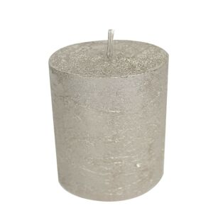 Metalická svíčka Champagne - Ø 10*15cm