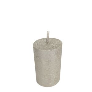 Metalická svíčka Champagne - Ø 5*8cm