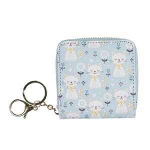 Modrá malá peněženka s kočičkama Kitty - 10*10 cm