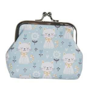 Modrá malá peněženka s kočičkama Kitty - 9*7 cm