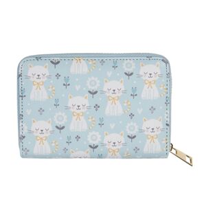 Modrá peněženka s kočičkama Kitty - 10*15 cm