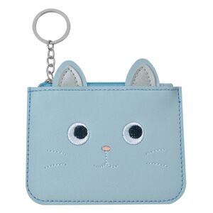 Modrá peněženka s motivem kočky - 12*8 cm Clayre & Eef