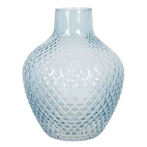 Modrá skleněná váza s úzkým hrdlem Rosamina – Ø 16*20 cm