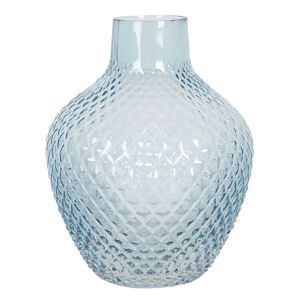 Modrá skleněná váza s úzkým hrdlem Rosamina – Ø 21*25 cm