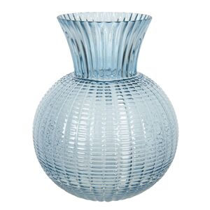 Modrá skleněná váza s vysokým hrdlem Valmina – Ø  20*25 cm