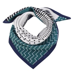 Modro bílý šátek s pruhy a puntíky - 70*70 cm