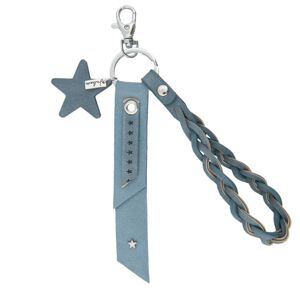 Modrý přívěsek na klíče s hvězdičkou