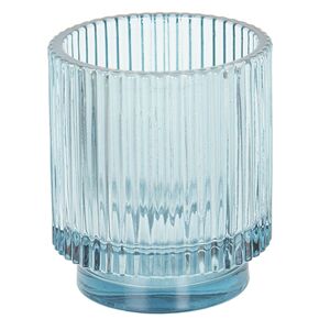 Modrý skleněný svícen na čajovou svíčku - Ø  7*8 cm