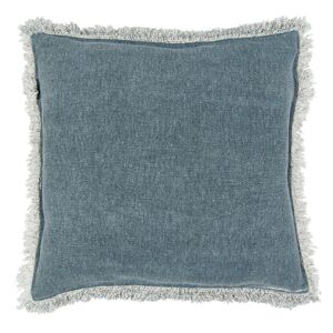 Modrý vintage polštář s třásněmi - 45*45 cm