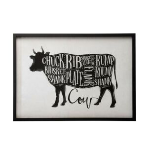 Nástěnná dekorace obraz krávy Cow - 70*2,5*50cm