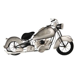 Nástěnná dekorace stříbrná motorka - 98*6*54 cm