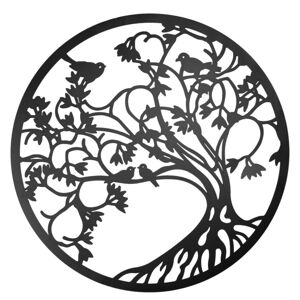 Nástěnná dekorace strom s ptáky - ∅ 99*1 cm