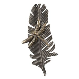 Nástěnná dekorace Vážka na listě - 55*4*25 cm