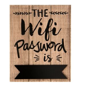 Nástěnná dřevěná cedule na heslo Wifi - 16*1*20 cm