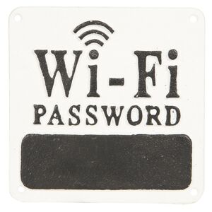 Nástěnná kovová cedule na heslo Wi-fi - 16*16*0.5 cm
