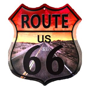 Nástěnná kovová cedule Route 66 - 45*1*50 cm Clayre & Eef
