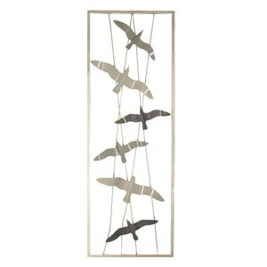 Nástěnná kovová dekorace Birds - 31*4*90 cm