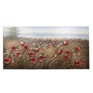 Nástěnná kovová dekorace/ obraz Flowers - 120*4*60cm