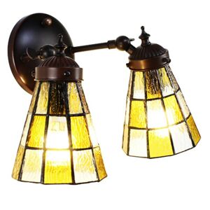 Nástěnná lampa Tiffany - 30*23*23 cm E14/max 2*25W Clayre & Eef