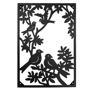 Nástěnná obdélníková dekorace Ptáci ve větvích - 56*3*78 cm