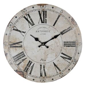 Nástěnné hodiny Antiquite- Ø 34*4 cm / 1*AA Clayre & Eef