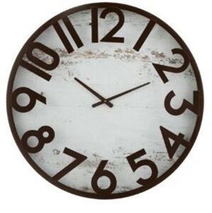 Nástěnné hodiny s patinou Ginette - Ø 68*5,5 cm