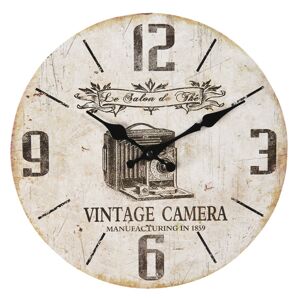 Nástěnné hodiny Vintage Camera – Ø 30*3 cm / 1*AA