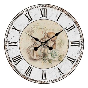 Nástěnné hodiny vintage Eau De Parfum – Ø 34*1 cm / 1*AA