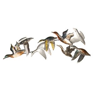 Nástěnné kovové dekorace ptáků - 102*4*39 cm