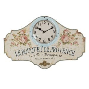 Nástěnné vintage hodiny Provence - 50*3*33 cm / 1*AA