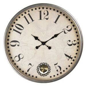Nástěnné vintage hodiny The World – Ø 60*7 cm / 1*AA